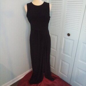 LRL RALPH LAUREN 8 SLEEVELESS MAXI HI-LO STRETCHY NO ZIP GATHERED WAIST LBD